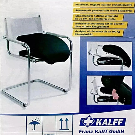 Polished seat aid, stand-up aid, chair, mechanical, manual, suitable up to 100 kg