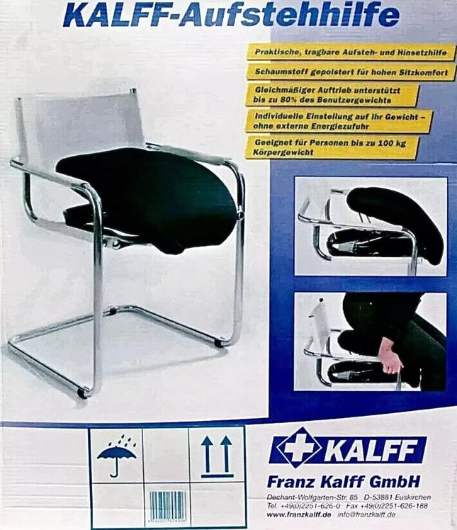 Polished seat aid, stand-up aid, chair, mechanical, manual, suitable up to 100 kg