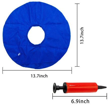 Donut Hemorrhoid Seat Cushion Inflatable Orthopedic Ring Cushion Decubitus Cushion Round Soft Seat Ring with Pump for Bed Sores Hemorrhoids Tailbone Pain Wheelchairs Pregnant Women Gray 35cm