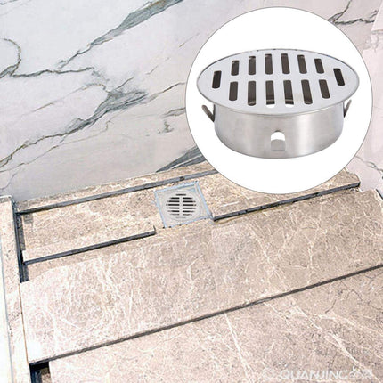 Tyenaza Floor Drain Outdoor Floor Drain Basement, Floor Drain Shower, Yard Drain Floor Drain Filter Stainless Steel Attic Drain Balcony Round Floor Drain Outdoor (5x3.9in, 110 Flat Mouth)