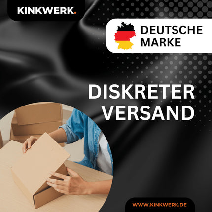 KINKWERK spanking paddle made of high-quality synthetic leather | Intense stimulation for men and women | Ergonomic with wrist strap | Versatile for play and performance