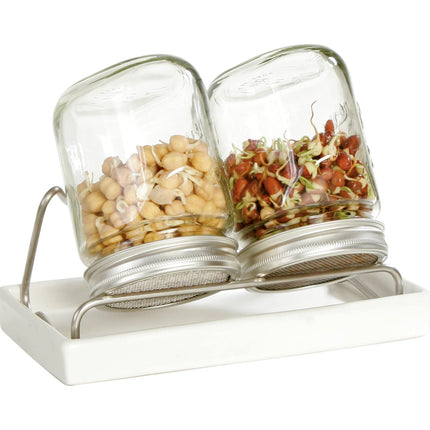 ESCHENFELDER Sprout System II, 750 ml with white ceramic bowl, glass