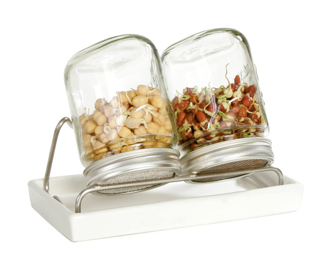 ESCHENFELDER Sprout System II, 750 ml with white ceramic bowl, glass