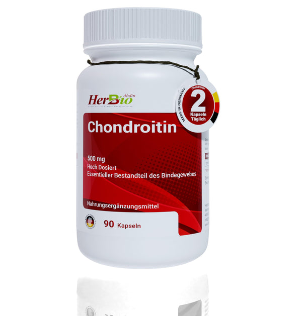 Chondroitin 90 Capsules 500mg each - High-dose chondroitin - Laboratory-tested - No unwanted additives - Premium dietary supplement for optimal well-being