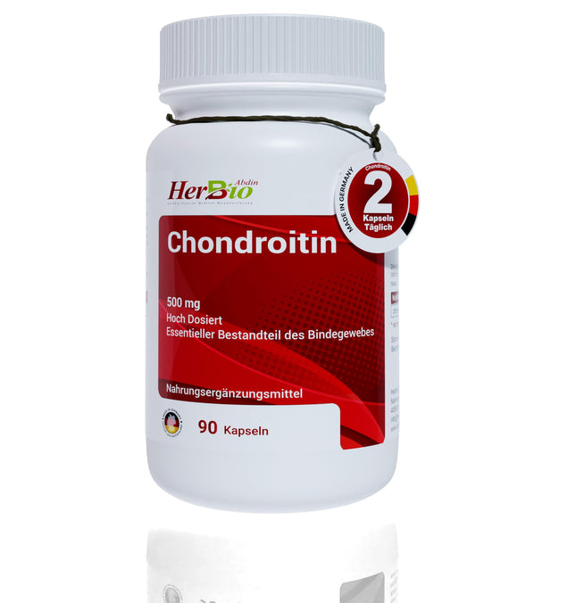 Chondroitin 90 Capsules 500mg each - High-dose chondroitin - Laboratory-tested - No unwanted additives - Premium dietary supplement for optimal well-being