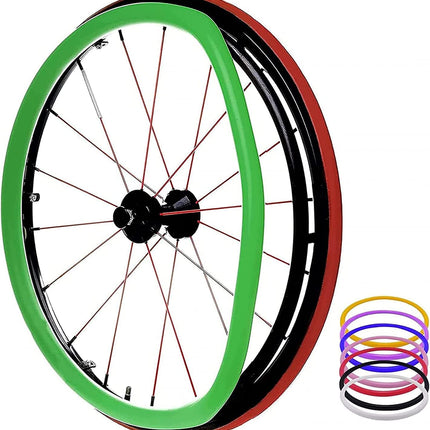 JKLAND Wheelchair Hand Rim Covers, Wheelchair Hand Rim Covers, Hand Rim Protective Covers, 1 Pair of Non-Slip Wear-Resistant Hand Rear Wheel Ring Protector (Color : A)