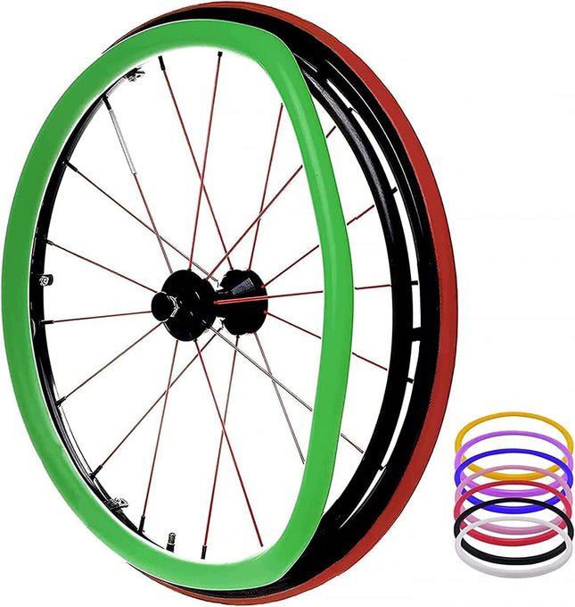 JKLAND Wheelchair Hand Rim Covers, Wheelchair Hand Rim Covers, Hand Rim Protective Covers, 1 Pair of Non-Slip Wear-Resistant Hand Rear Wheel Ring Protector (Color : A)