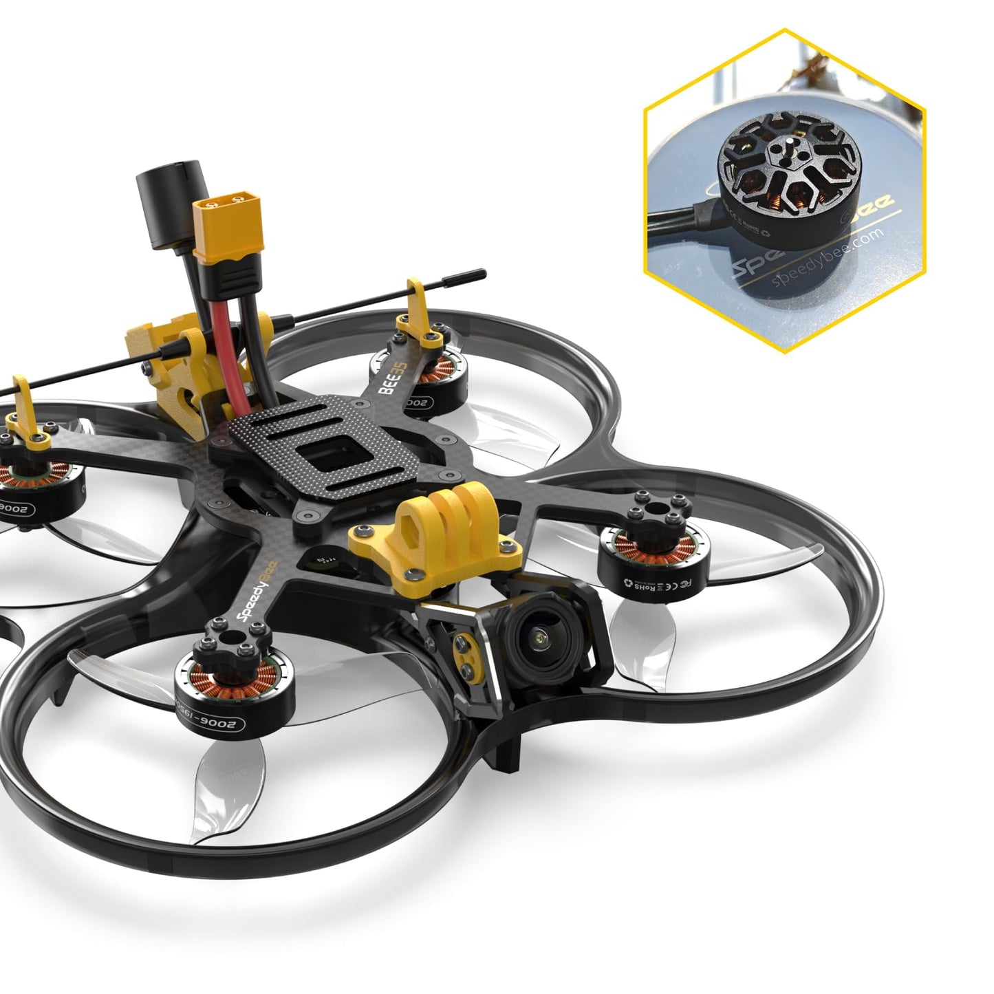 2006 1950KV FPV Drohnenmotor - 6S Bürstenloser Motor für 3,5, 4, 5 Zoll FPV Drohne QAV Quadcopter - 4 Stück