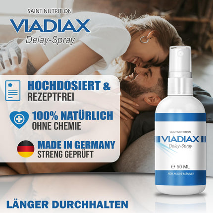 Viadiax Delay Spray for men - high-dose with immediate effect, extra-strong delay spray - tailored to the needs of men - with premium quality for maximum performance, 50ml