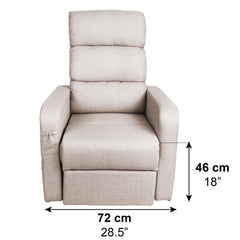PEPE Mobility - Electric TV chair with stand-up aid, linen fabric, senior chair with motor, TV chair, beige