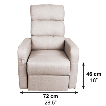 PEPE Mobility - Electric TV chair with stand-up aid, linen fabric, senior chair with motor, TV chair, beige
