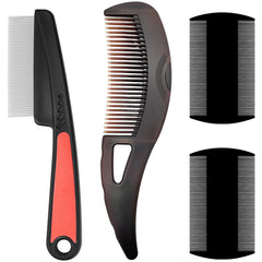 CONJURAIDE 4 Pack Lice Comb, Dandruff Comb, Flea Comb, Nits Comb, Dandruff Lice Comb, Pet Comb, Cat Comb, Dog Comb, Scab Comb, Adult Dandruff Comb for Humans, Cats, Dogs