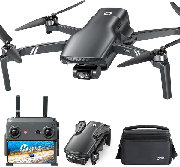 Holy Stone HS900 GPS Drone with 4K Camera for Adults, 3-Axis Brushless Gimbal, 48MP Photos, 6KM Transmission, 30 Min Flight Time, Visual Tracking, QuickShots, Camera Drone for Beginners Under 249g C0