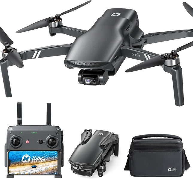 Holy Stone HS900 GPS Drone with 4K Camera for Adults, 3-Axis Brushless Gimbal, 48MP Photos, 6KM Transmission, 30 Min Flight Time, Visual Tracking, QuickShots, Camera Drone for Beginners Under 249g C0