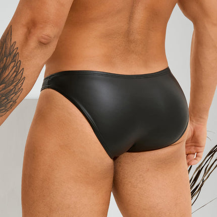 comeondear String Thong Men's Sexy Underwear Large Sizes Micro Briefs Men's Lingerie Sexy Underwear Thong Underpants Briefs Oversized Black, M