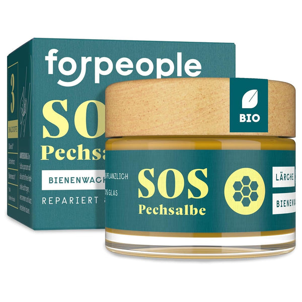 forpeople Pitch Ointment 50ml · Organic resin ointment with larch resin for face &amp; body · Bee ointment against blackheads &amp; large pores · Cream with beeswax · Active against pain · Propolis wound and healing ointment