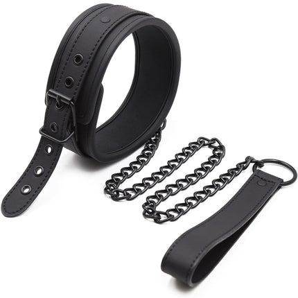 Collar &amp; leash Bdsm Adult Sex Toy Black collar women for sex Collar leather collar men fetish sex collars Bdsm collar choker leather men Collar choker FOPS B17