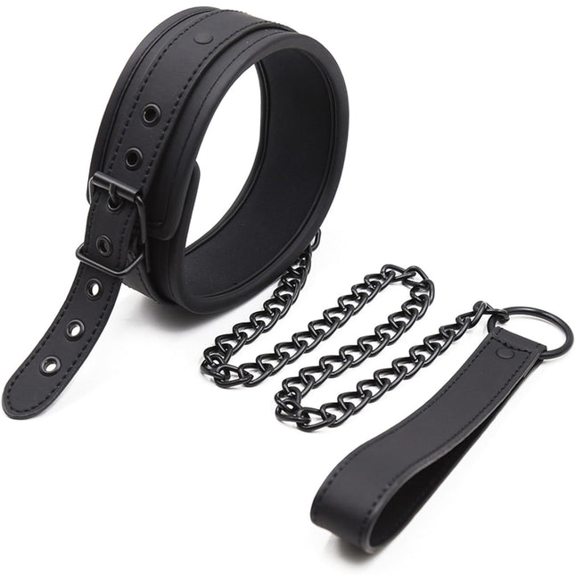 Collar &amp; leash Bdsm Adult Sex Toy Black collar women for sex Collar leather collar men fetish sex collars Bdsm collar choker leather men Collar choker FOPS B17
