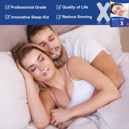 HonLena Mouth Tape for Sleeping, 120 Pieces Mouth Patches for Sleeping, Mouth Adhesive at Night, Anti Snoring Patches and Snoring Patch Sleep Tape, Helps Against Snoring and Develops Nasal Breathing Habits
