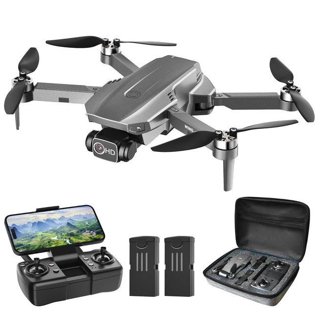 Wipkviey B12 Drone with 4k Camera, GPS Drone with One-Click Return, FPV RC Quadcopter for Beginners, Brushless Motor, Low Battery Return, 50 Min Flight Time with 2 Batteries, Under 249g, C0