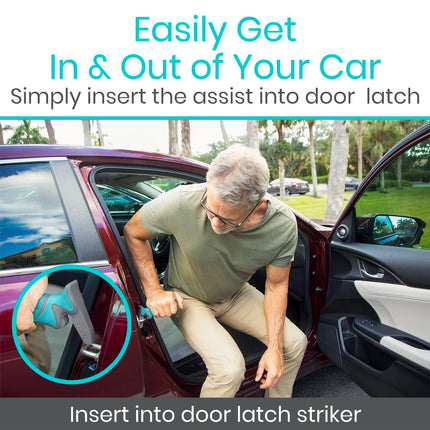 Vive Auto Assistant - Vehicle Assist Handle - Standing Mobility Aid Tool for Elderly - Safety Door Handle AutoCane - Portable Grab Bar for Seniors and Disabled, Teal