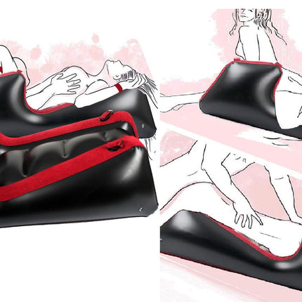 Multi-position Bondage Ramp Inflatable Armchair Bed Inflatable Chair Sofa Lounge Split Legs SM Chair Pillow Couch with Handcuffs Ankle Cuffs