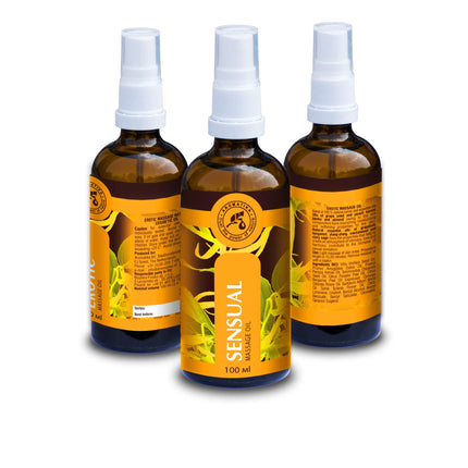 Massage oil 100ml - Natural ylang ylang oil and jojoba oil - Wonderful fragrance - Aphrodisiac massage oil - Glass bottle - Natural cosmetics - Massage oils
