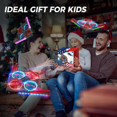 B2 Drone for Kids, RC Foam Airplane with LED Lights, Indoor Quadcopter with 3D Flips, Headless Mode, Altitude Hold and 2 Batteries, Toy Gifts for Boys Girls Beginners
