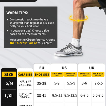 CAMBIVO compression stockings for women and men, 3 pairs, support stockings, compression socks, compression socks, thrombosis stockings for recovery, running, travel, skiing, pregnancy, everyday use