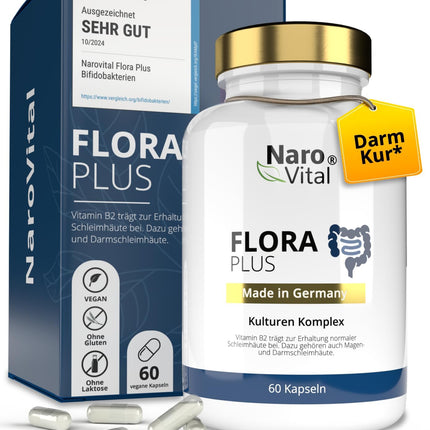 Intestinal Cure* Probio Culture Complex High Dose - With Lactobacillus &amp; Bifidobacteria - 23 bacterial strains without inulin, 600 billion CFU per can | 60 gastro-resistant capsules - For 2 months