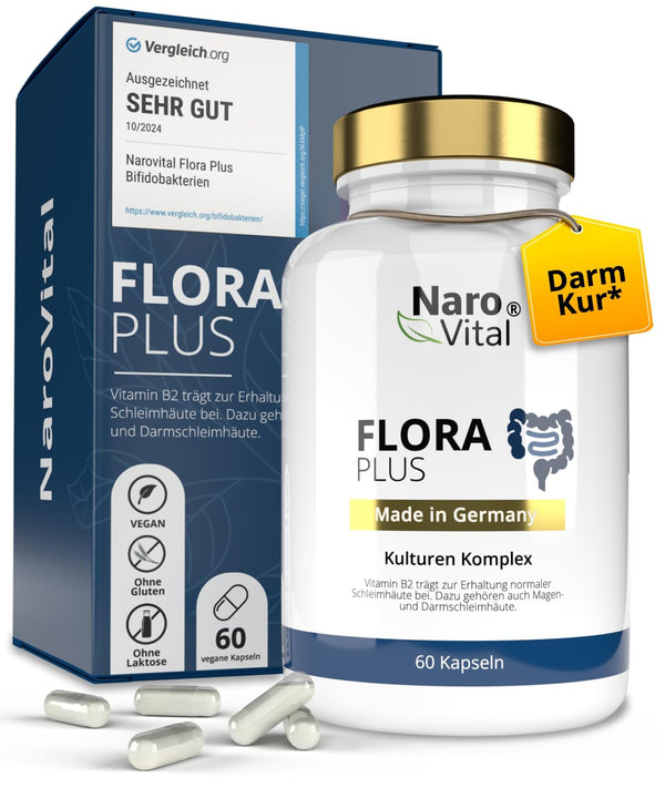 Intestinal Cure* Probio Culture Complex High Dose - With Lactobacillus &amp; Bifidobacteria - 23 bacterial strains without inulin, 600 billion CFU per can | 60 gastro-resistant capsules - For 2 months