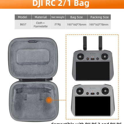 Fututech Storage Bag for DJI Mini 4 Pro RC2 RC-N2, Drone Carrying Case, Remote Control Protective Case, Drone Accessories, Combo1, Case