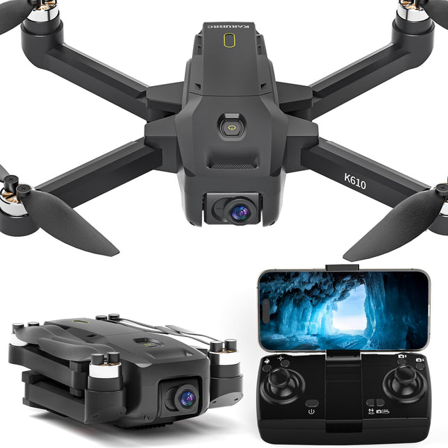 K610 GPS Drone with 4K Camera for Adults S0NY IMX SENS Camera SD Card, AI Drone Auto Return Home, under 249g, RC Quadcopter GPS Drones for Beginners 5G FPV Transmission Drone Follow me