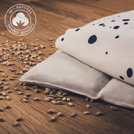 Blumtal large grain pillow for microwave - alternative microwave heating pad filled with 100% natural wheat - grain pillow for neck and shoulders - alternative to the large cherry stone pillow - pain-relieving