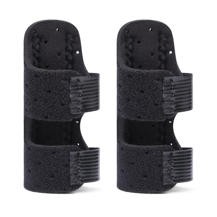 ACWOO Finger Splint, 2 Pack Finger Straightener Finger Splint Stabilizer, Soft Comfortable Finger Support, Finger Brace for Broken Sprained Arthritis or Tendonitis (Black)