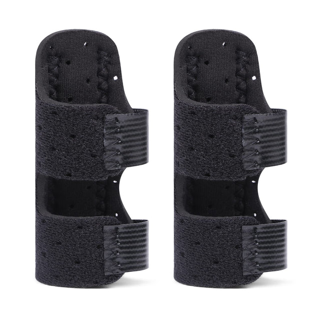 ACWOO Finger Splint, 2 Pack Finger Straightener Finger Splint Stabilizer, Soft Comfortable Finger Support, Finger Brace for Broken Sprained Arthritis or Tendonitis (Black)