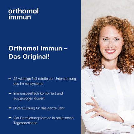 Orthomol Immun - Micronutrients to support the immune system - with vitamin C, vitamin D and zinc - Drinking ampoules/tablets, 30 daily portions