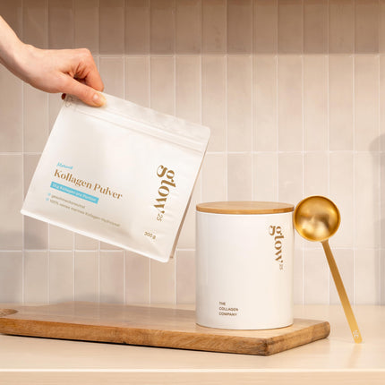 Glow25® Marine Collagen Powder [300g] - Fish Collagen Hydrolysate - Peptides Type 1 and 3 - Good Solubility - Neutral
