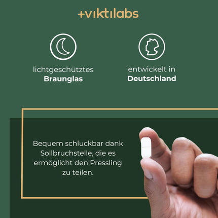 VIKTILABS - AMINO 8 [NEW] | High-dose amino acid complex - 998 mg per tablet | EAA Vegan | All 8 essential amino acids (L-tryptophan, l-lysine, etc.) | 150 tablets | 100% natural