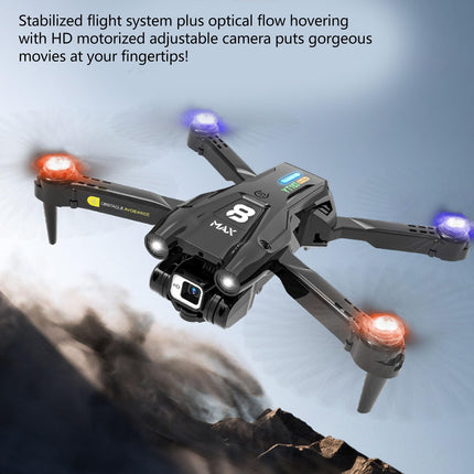 Foldable RC Drone with LED Light, HD Dual Camera, 50x Zoom, Intelligent Obstacle Avoidance for Adults, Beginners, Foldable RC Quadcopter Drone