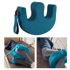 Perfeclan Soft Bed Turning Aid U-Bed Turning Device for Side-lying Elderly Nursing Tool Bed Pad with Strap, Blue