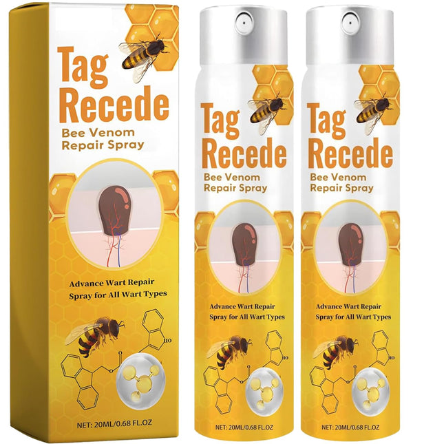 2PCS Bee Venom Repair Spray, Tag Recede Bee Venom Spray, for All Skin Types (20ML/PC)