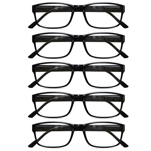 Gaoye 5 pack reading glasses men/women with blue light filter glasses reading aid for women men
