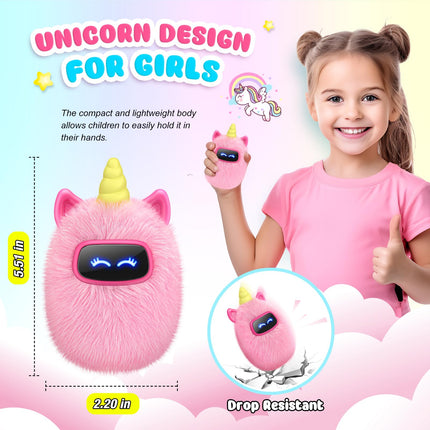 iKidiki Unicorn Walkie Talkie Children, Gifts Girls 3 4 5 6 7 8 9 10 Years Toys Girls 3-10 Years Unicorn Gifts for Girls Outdoor Toys