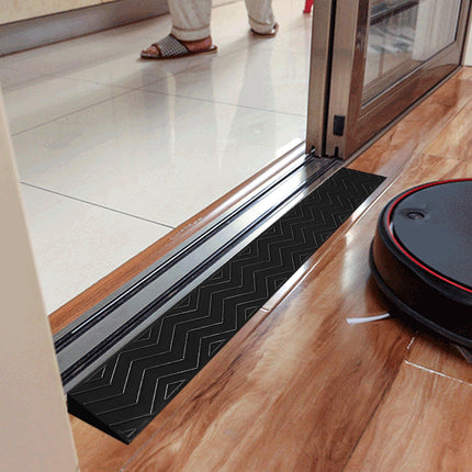 Door threshold ramp, wheelchair access ramp, wheelchair ramp, non-slip threshold ramp for doors, stairs, steps, sweeping robots, mobility scooters (black, 100 * 12 * 5cm)