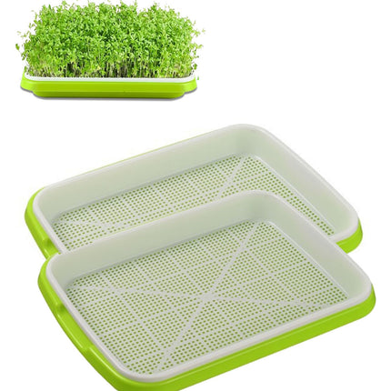 T TAKONE Set of 2 cress growing trays, 32 cm, large sprouting trays. Ideal sprouting box for sprouting seeds. Growing starter set for sprouts, microgreens, and watercress.