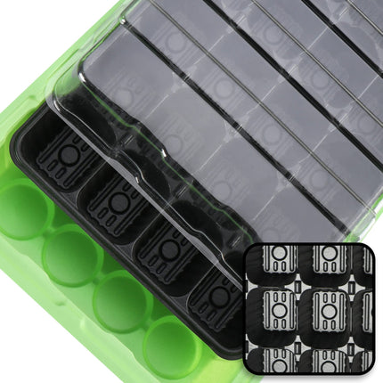 com-four® 4X indoor greenhouse, multi-pot trays with lid, planter with growing pots for 96 plants, growing kit for flowers, fruit, and vegetables (growing kit 3)