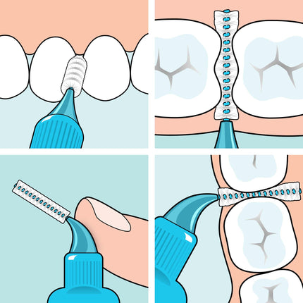 TePe Interdental Brush Original Green (ISO size 5: 0.8mm) / For easy and thorough cleaning of the spaces between teeth / 1 x 8 interdental brushes