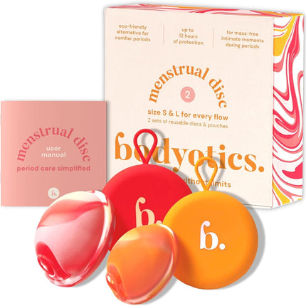 Reusable period disc, up to 12 hours, sustainable menstrual disc as an alternative to tampons and menstrual cups, menstrual disc for light or heavy periods