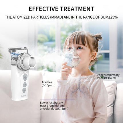 FEELLIFE Inhaler Adults, Inhalation Device Adults Children, Nebulizer Inhaler, Nebulizer Inhaler Quieter Under 25 dB, Portable Rechargeable Inhaler Respiratory Diseases